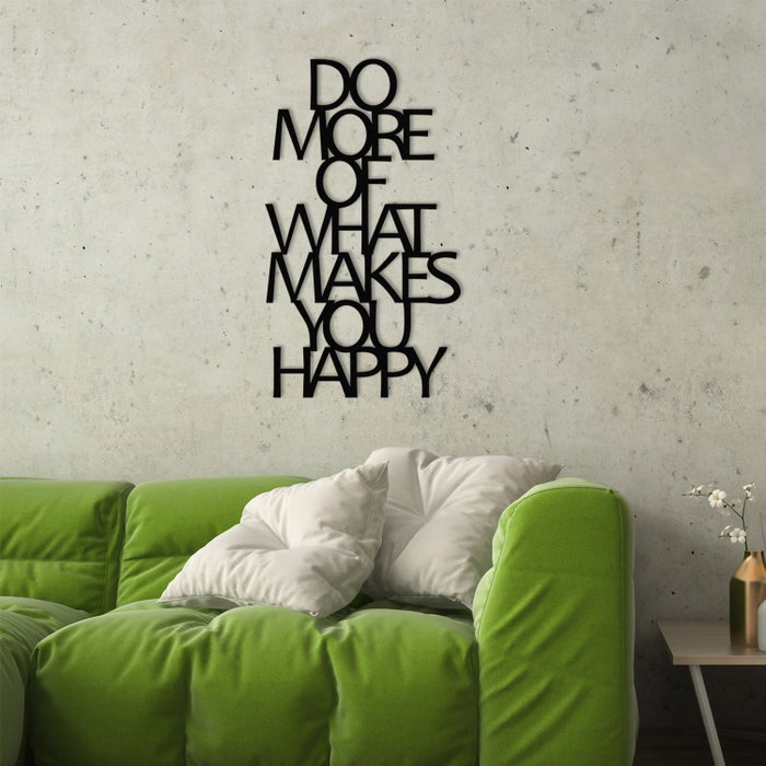 Wallity Do More Of What Makes You Happy Metal Decor Negro Wallity Do More Of What Makes You Happy Metal Decor Negro
